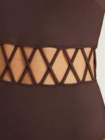 Thumbnail for your product : Solid & Striped The Barbara Cut-out Swimsuit - Womens - Brown