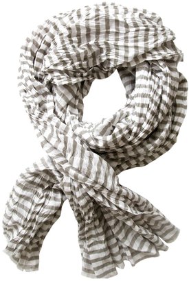Lomo See Design Stripe Cotton Scarf - Putty
