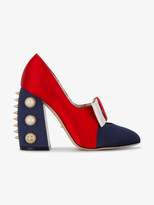 Gucci Spike and Pearl 110 Satin Pumps