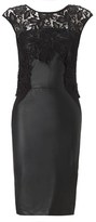 Thumbnail for your product : Lipsy Michelle Keegan Lace Applique Pu Dress
