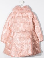 Thumbnail for your product : Abel & Lula Faux-Fur Collar Padded Coat