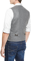 Thumbnail for your product : Brunello Cucinelli Flannel Wool Waistcoat, Gray