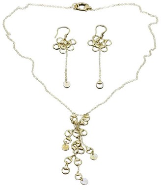 Gucci 18K Yellow Gold Horsebit Necklace & Dangle Earrings Set