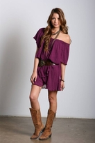Thumbnail for your product : Jens Pirate Booty Poncho Villa NR Ruffle Dress in Wine