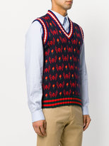 Thumbnail for your product : Gucci skull jacquard knit waistcoat