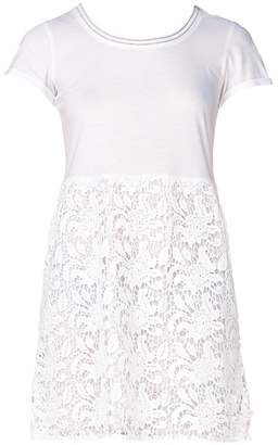 Le Temps Des Cerises Short/ Knee length dresses - fbebop000000mc rob - White / Ecru white