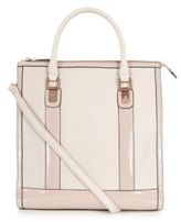 Thumbnail for your product : New Look Stone Patent Trim Tote Bag