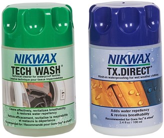 Nikwax Mini Hard Shell Outerwear Cleaner and Waterproofing Duo Pack - 3.4 fl.oz. Each