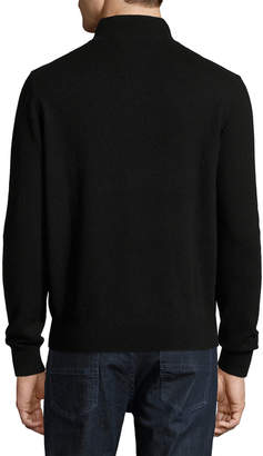 Neiman Marcus Nano-Cashmere Quarter-Zip Sweater