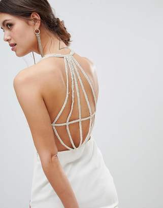 Minuet Exposed Back Maxi Dress With Strap Detail