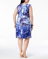 Thumbnail for your product : Connected Plus Size Floral-Print Tiered Dress