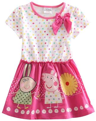 Peppa Pig LEMONBABY cartoon baby girls skirt cotton birthday dress (2Y, )