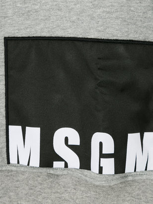 MSGM Kids logo patch sweatshirt