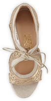 Thumbnail for your product : Ferragamo Twist Woven Lace-Up Sandal, Mekong/Yuta