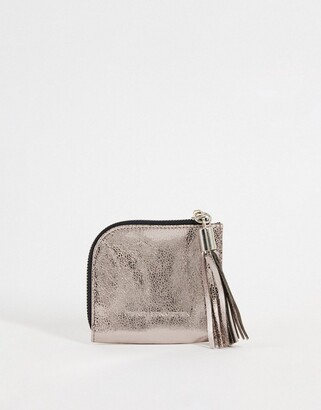 grey metallic bag