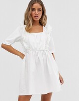 smock white dress