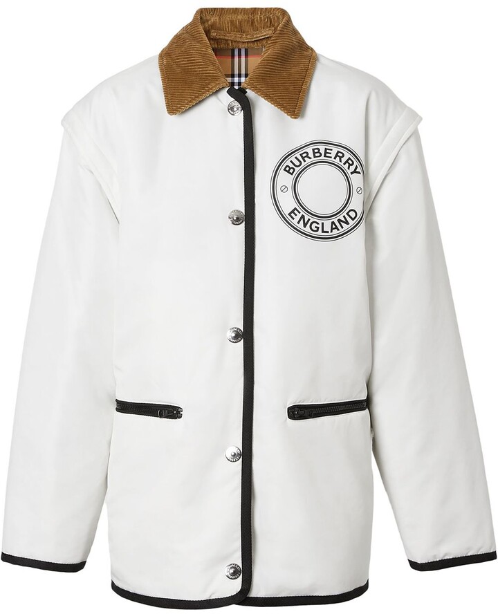white burberry jacket