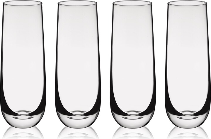 True Brands True Stemless Champagne Flute Set of 4