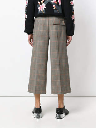 Dondup cropped checked trousers