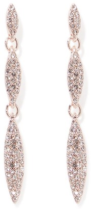 Forever New Ina Pave Triple Drop Earrings - Rose Gold - 00