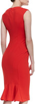 Thumbnail for your product : Zac Posen ZAC Abbey Sleeveless Curved Seam Dress, Cardinal