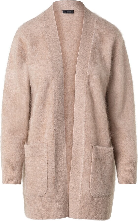 Akris Women's Brushed Cashmere Cardigan - Camel - Size 8