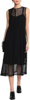 Thumbnail for your product : DKNY Paneled Point D'esprit, Mesh And Silk-blend Chiffon Midi Dress