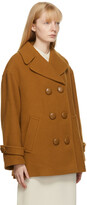 Thumbnail for your product : See by Chloe Brown Double Breasted Wool Coat
