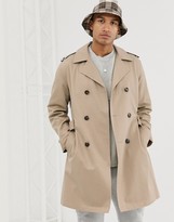 Thumbnail for your product : ASOS DESIGN double breasted trench coat