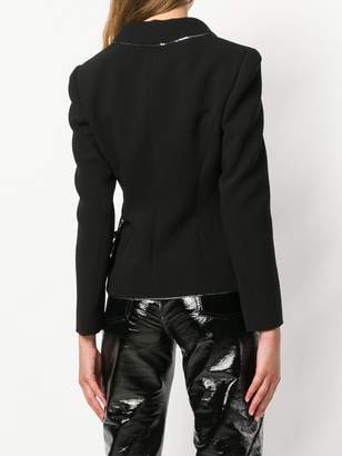 Moschino Boutique chain-embellished crepe jacket