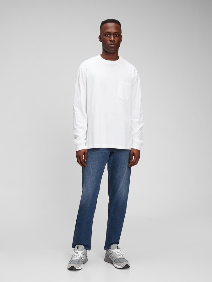 Gap Everyday Straight Jeans in GapFlex with Washwell - ShopStyle