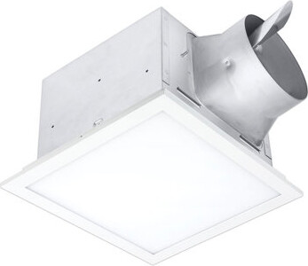 Delta Breez Signature Fan Edge-Lit LED Adjustable Color Light, 80/110 CFM, White