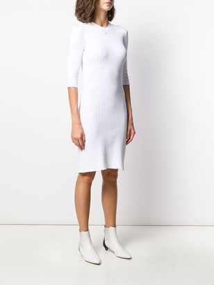 Courreges Ribbed Knit Sweater Dress