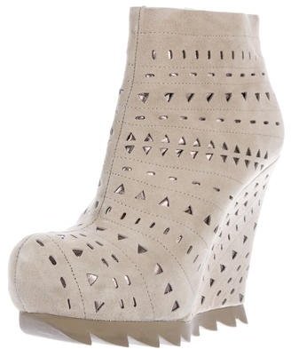 Camilla Skovgaard Laser Cut Wedge Ankle Boots