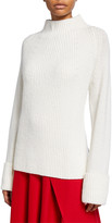Thumbnail for your product : Vince Mix Stitch Funnel-Neck Wool Sweater