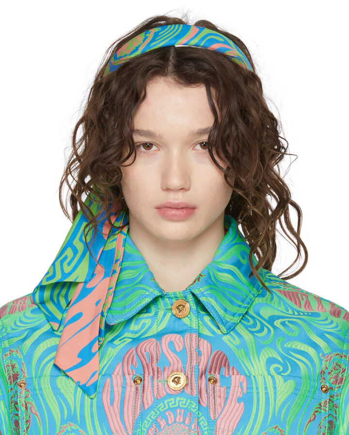 Versace Multicolor Medusa Music Ribbon Headband - ShopStyle Hair Accessories