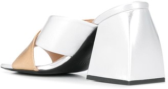 Nodaleto Metallic-Effect Mule Sandals