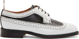 Thumbnail for your product : Thom Browne White & Black Leather Longwing Brogues