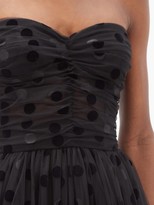 Thumbnail for your product : Dolce & Gabbana Polka-dot-flocked Tulle Gown - Black