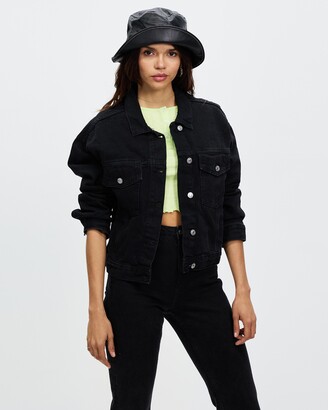 Mng Women's Black Denim jacket - Rachel Jacket - Size S at The Iconic