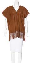 Thumbnail for your product : Ulla Johnson Leather Cap Sleeve Top