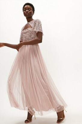 coast pink and white dress
