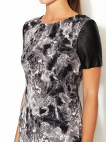 Thumbnail for your product : Cut25 Leather Combo Sleeve Jersey Shift Dress