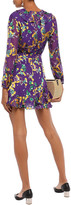 Thumbnail for your product : Saloni Jodie Floral-print Devore-chiffon Mini Dress