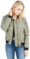 Thumbnail for your product : True Religion Womens Studded Quilt Bomber Jacket