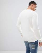 Thumbnail for your product : Pull&Bear Knitted Sweater In White