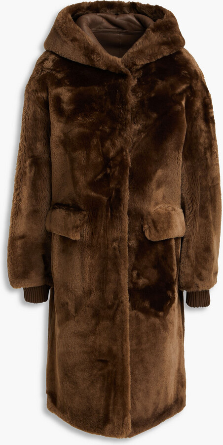 Yves Salomon Shearling hooded coat