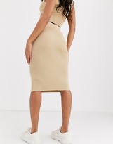 Thumbnail for your product : ASOS DESIGN two-piece structured knit midi skirt