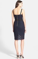 Thumbnail for your product : Milly Lattice Embroidered Mesh Bustier Sheath Dress