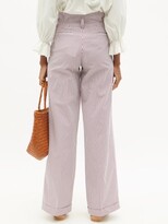 Thumbnail for your product : Lug Von Siga Maria Striped Cotton-canvas Trousers - Red Multi